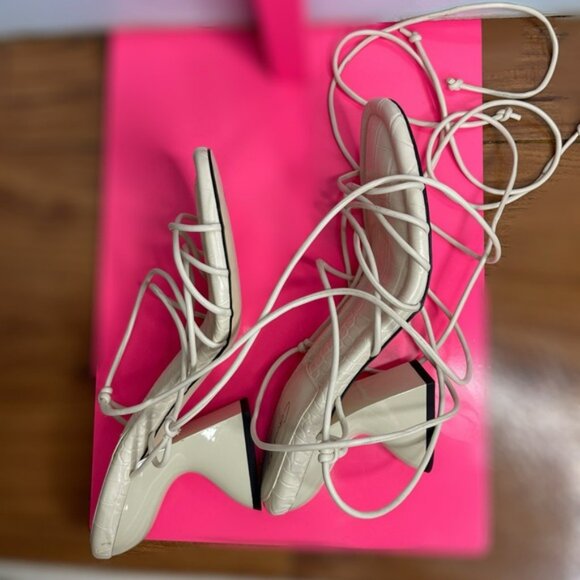 Circus NY By Sam Edelman Blanche Lace Up Sculpted Heel Sandals size 8.5 - Picture 4 of 6